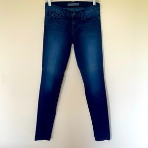 J Brand Avalon Dark Wash Medium Rise Stretch Skinny Jeans - Size 26